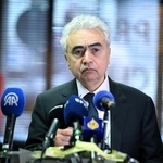 　ブリュッセルで記者会見するＩＥＡのビロル事務局長＝６日（アナトリア通信提供・ゲッティ＝共同）