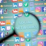 　ＳＮＳなどのロゴが並んだ画面（ロイター＝共同）