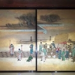 　京都御所の春の特別公開で初展示される勝山琢眼のふすま絵「漢文　蹕輦受言」＝京都市上京区