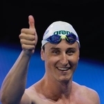 　男子５０メートル自由形で、２０秒８８の世界新記録をマークしたキャメロン・マケボイ＝２０日（ゲッティ＝共同）