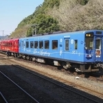 　くま川鉄道の車両＝２０１９年３月、熊本県人吉市