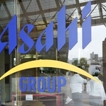 　アサヒグループＨＤのロゴマーク＝２０２５年１０月３日、東京都墨田区