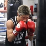 　ＷＢＯライトフライ級世界戦に向け、練習を公開した挑戦者の谷口将隆＝２５日、東京都品川区