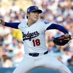 　ダイヤモンドバックスとの開幕戦に先発したドジャース・山本。２年連続の開幕投手を務めた＝ロサンゼルス（共同）