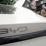 　北京市内に停車するＢＹＤの車＝２０２５年９月（共同）