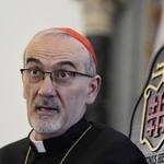 　ローマ・カトリック教会のエルサレム・ラテン典礼総大司教を務めるピッツァバッラ枢機卿＝昨年１０月、エルサレム旧市街