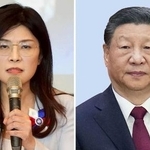 　中国共産党の習近平総書記（右）と台湾の最大野党国民党の鄭麗文主席（共同）