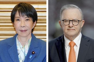 　高市早苗首相、オーストラリアのアルバニージー首相（ゲッティ＝共同）