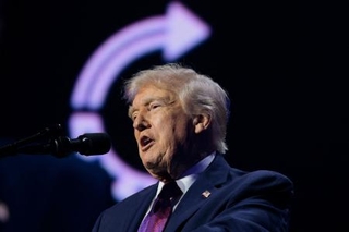 　トランプ米大統領＝１７日、米西部フェニックス（ロイター＝共同）