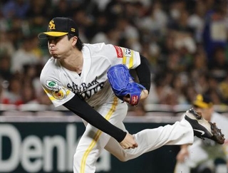 　オリックス戦に先発したソフトバンク・上沢＝みずほペイペイドーム