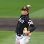 　楽天戦に先発し、６回無失点で来日初登板白星を挙げたソフトバンクの徐若熙＝楽天モバイルパーク