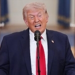 　トランプ米大統領＝１日、ワシントンのホワイトハウス（ＡＰ＝共同）