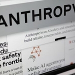 　米アンソロピックのウェブサイト画面＝２月（ＡＰ＝共同）