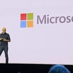 　米シカゴでのイベントで講演するマイクロソフトのサティア・ナデラＣＥＯ＝２０２４年（共同）