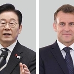 　韓国の李在明大統領、フランスのマクロン大統領