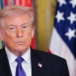 　３月、米ホワイトハウスで開かれた式典に出席するトランプ大統領（ロイター＝共同）