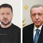 　ウクライナのゼレンスキー大統領、トルコのエルドアン大統領（いずれもゲッティ＝共同）