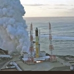 　３月、鹿児島県の種子島宇宙センターで行われたＨ３ロケット６号機のエンジン燃焼試験（ＪＡＸＡの中継から）