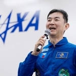 　記者会見する宇宙飛行士の油井亀美也さん＝９日午後、東京都千代田区