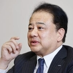 　インタビューに答えるサントリーの西田英一郎社長