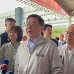 　台湾の卓栄泰行政院長＝１１日、台湾北部の桃園市（中央通信社＝共同）