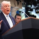 　トランプ米大統領＝６日、ワシントン（ロイター＝共同）