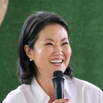 　１２日、取材に応じるケイコ・フジモリ氏＝ペルー・リマ郊外（共同）