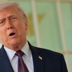 　トランプ米大統領＝１３日、ワシントン（ロイター＝共同）