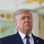 　トランプ米大統領＝１３日、ワシントン（ＡＰ＝共同）