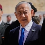 　１４日、エルサレムで式典に出席したイスラエルのネタニヤフ首相（ＡＰ＝共同）