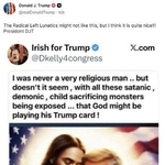 　トランプ米大統領が投稿した交流サイトの画面（ＳＮＳトゥルース・ソーシャルから）