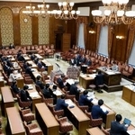 　参考人質疑を実施した衆院内閣委＝１６日午前