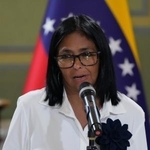 　ベネズエラのロドリゲス暫定大統領＝１３日、カラカス（ＡＰ＝共同）