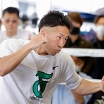 　初防衛戦に向け、調整するＷＢＣバンタム級王者の井上拓真＝横浜市の大橋ジム