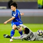 　町田-アルアハリ　前半、先制ゴールを決める町田・相馬＝ジッダ（共同）