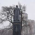 　１９９１年に引き倒され、現在はモスクワ市内の公園で保管されるＫＧＢ創設者ジェルジンスキーの像＝２０２１年