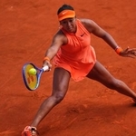 　マドリード・オープン２回戦でカミラ・オソリオと対戦する大坂なおみ＝２３日、マドリード（ＡＰ＝共同）