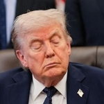 　２３日、米ホワイトハウスでの行事に出席したトランプ大統領（ロイター＝共同）