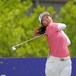 　第１ラウンド、３アンダーで８位の神谷そら＝メモリアルパーク・コース（共同）