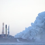 　鹿児島県の種子島宇宙センターで行われたＨ３ロケット６号機のエンジン燃焼試験＝３月１５日（ＪＡＸＡ提供）