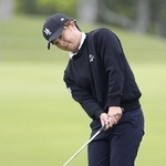 　第２日、通算１３アンダーで首位の香妻陣一朗＝ＭＺ・ＧＣ