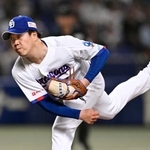 　ヤクルト戦に先発した中日・柳＝バンテリンドーム