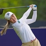 　第２ラウンド、通算４アンダーで１１位の吉田優利＝メモリアルパーク・コース（共同）