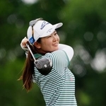 　第２ラウンド、通算４アンダーで１１位の神谷そら＝メモリアルパーク・コース（共同）