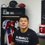 　ハワイ大のキッカー松澤寛政＝１月、ロサンゼルス近郊（共同）