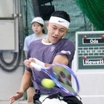 　男子シングルス決勝でアルフィー・ヒューエットに敗れた小田凱人＝福岡県飯塚市