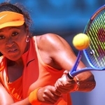 　４回戦敗退した大坂なおみのプレー＝２７日、マドリード（ＡＰ＝共同）