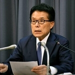 　記者会見する財政制度等審議会の増田寛也分科会長代理＝２８日午前、東京都千代田区