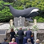 　和歌山県太地町で営まれたクジラの恵みに感謝する供養祭＝２９日午前