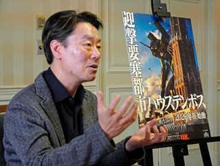 　インタビューに応じるハウステンボスの高村耕太郎社長